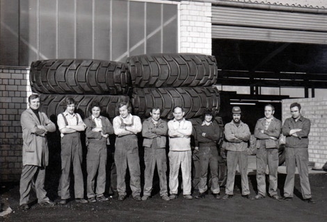 Bild: Mitarbeiter von Rцsler Ende der 60er Jahre